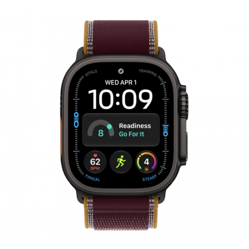 Apple Watch Ultra 4 GPS+Cellular, 49 мм, Black Titanium, Trail Loop (Burgundy)